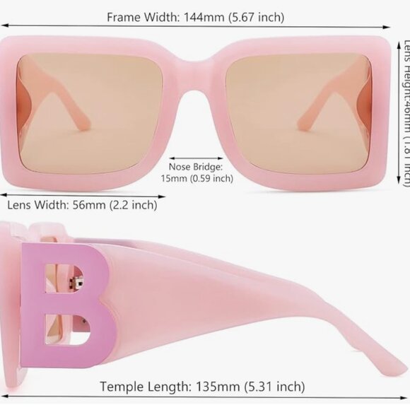 🎉Back in Stock!! Trendy 2024 Oversized Square Sunglasses - Picture 3 of 6